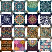 Mandala Printing Cushion Cover India Mandala Polyester Decorative Pillowcase Home Accessories Sofa Pillow Case almohada 2024 - buy cheap