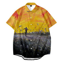 Plus Size Short Sleeve Field Printed Shirt Men Hawaiian Style Casual Loose Print Shirt for Men Loose Summer Beach Shirt Tops 6XL 2024 - buy cheap