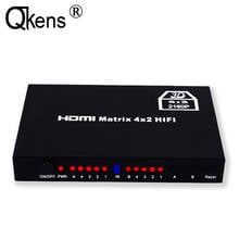 HDMI Matrix 4x2 HDMI Splitter 3D 4K 2160P HIFI 2x2 Matrix Audio Video Switch Converter for PS4 PS5 DVD Laptop PC To 2 TV Monitor 2024 - buy cheap