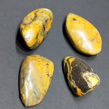 1-4 pçs natural bumblebee pedra palma massagem pedra rocha cristal quartzo mineral espécime cura reiki casa decoração pedra áspera 2024 - compre barato