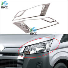 For Toyota Hiace Granvia Commuter 2019 2020 Front Head Light Lamp Detector Frame Sticker Styling Cover Trim Accessories 2024 - buy cheap