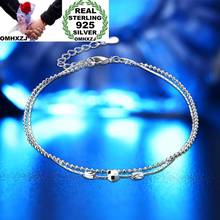 OMHXZJ-tobillera de Plata de Ley 925 para mujer y niña, pulsera con cuentas Vintage, regalo de cumpleaños y boda, venta al por mayor, JL10 2024 - compra barato