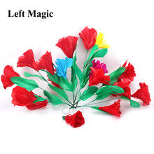 Appearing Bouquets & Color Changing Flower Magic Tricks Wand to Feather Bouquet Magia Magician Stage Illusion Gimmick Props Fun 2024 - buy cheap