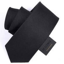 High Quality 2022 New Designers Brands Fashion Business 7cm Slim Ties for Men Silk Black Necktie Work Formal with Gift Box 2024 - buy cheap