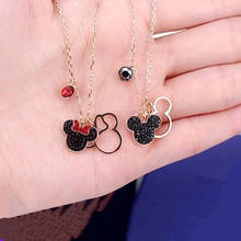 Collar de plata con dibujos animados de Mickey mouse para mujer, accesorios de moda, Jersey, joyería, cadena de Minnie 2024 - compra barato