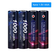 100% capacity AAA Rechargeable Battery 1.5V AAA 1000mWh Li-ion Battery for Flashlight Toys Watch MP3 Player 2024 - buy cheap