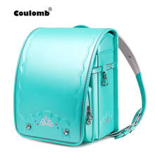 Coulomb New Crown Children Japanese School Bag kawaii Girls Kid Orthopedic Backpack mochilas Students Japan PU Randoseru сумка 2024 - buy cheap