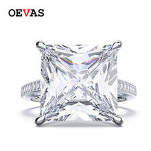 OEVAS 100% 925 Sterling Silver Square Moissanite Diamonds Gemstone Engagement Wedding Couple Rings Jewelry Wholesale Size 5-12 2024 - buy cheap