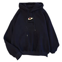 Autumn winter 2020 simple  black avocado letter printing Harajuku long-sleeved thickened sweatshirt loose hoodie women's clothin 2024 - buy cheap