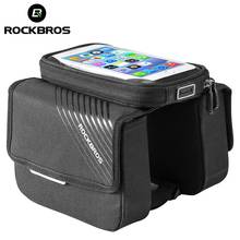 ROCKBROS Bike Bags Bicycle Front Top Tube Bag Phone Touch Screen Waterproof For 6.0 Inch Phone MTB Road Cycling Accessories 2024 - buy cheap