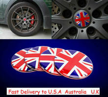Emblema de la bandera del Reino Unido, 4x56mm, insignia, Centro de rueda de coche, pegatina 2024 - compra barato