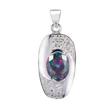Eulonvan 925 Sterling Silver Christmas Pendant Noble Women For Jewelry & Accessories Charms Gifts Rainbow Cubic Zirconia S-3719 2024 - buy cheap