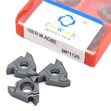 16ER M AG60 MP1125 60 angle Thread Turning Tool High Quality Original Tungsten Carbide Insert Threading Lathe Cutter Tools 2024 - buy cheap