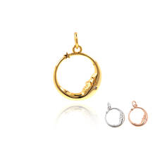 Star Moon Pendant Gold Plated Brass Zircon Necklace Charm DIY Jewelry Bracelet Earrings Making Accessories 2024 - buy cheap