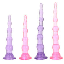 Brinquedo erótico gelatinoso em forma de dildo, plugue anal para massagem anal e próstata, com ventosa, sem vibrador, plugue anal, brinquedo sexual para mulheres e homens 2024 - compre barato