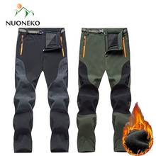 NUONEKO New Winter Mens Pants Outdoor Waterproof HikingTrousers Climbing Trekking Skiing Thick Warm Windproof Male Pants PM48 2024 - buy cheap