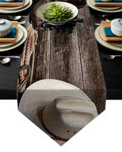 Bandeira de mesa estilo caubói do oeste, toalha de mesa decorativa para festa em casa 2024 - compre barato