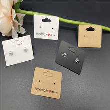 200PCS 5*3.5cm Kraft Paper Ear Studs Hang Tag Jewelry Display Card Earring Kraft Paper Tag Ear Ring Paper Hang Price Tags 2024 - buy cheap