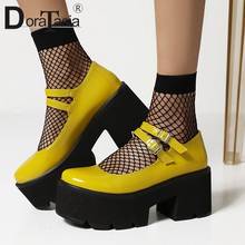 DORATASIA Brand New Ladies 2021 Spring Pumps Platform Thick High Heels Mary Janes Pumps Women Fashion Concise Shoes Woman 2024 - buy cheap