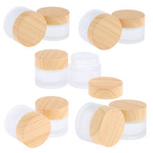 5 Sizes Environmental Lid Frosted Glass Bottle Cream Jars Empty Cosmetic Comtainer ( 10pcs, 2 Per Size) 2024 - buy cheap