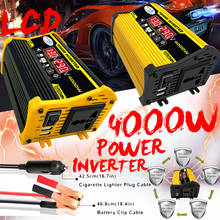 Inversor de potência para carro, inversor de potência de 4000w dc12v para ac110v/220v onduleur, conversor de voltagem para veículo transformador de transformador 2024 - compre barato