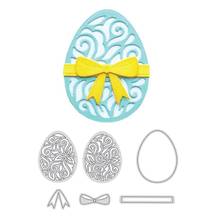 Microcarving Easter Egg Metal Cutting Dies Stencil Scrapbooking DIY Album Stamp Paper Card Embossing Decor Craft 2024 - buy cheap