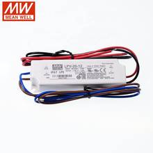 LPV-20 MEAN WELL-controlador LED 110/220V CA a 5V, 12V, 15V, 24V CC, 20W, impermeable IP67, fuente de alimentación conmutada LED de voltaje constante 2024 - compra barato