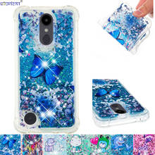 Cute Case For LG Zone 4 Aristo 2 Plus K8 2018 Fortune 2 Risio 3 Bling Glitter Liquid Quicksand Shockproof Soft Phone Back Cover 2024 - buy cheap