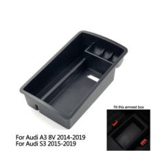 Accesorios de estilo de coche para compartimento de apoyabrazos Central bandeja de almacenamiento caja de guantes de caso para Audi A3 8V S3 A4 S4 A5 S5 Q2 Q3 Q5 SQ5 Q5L 2024 - compra barato