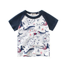 2019 Camiseta de manga corta de verano para niños, ropa de bebé de algodón 100% para niños, ropa para niños de estilo coreano 2024 - compra barato