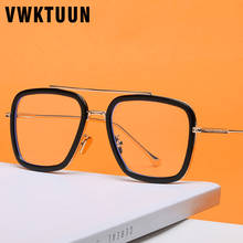 VWKTUUN-gafas de sol clásicas para hombre y mujer, lentes con montura negra, Retro, cuadradas, de doble haz, nuevas 2024 - compra barato