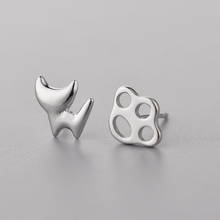 REETI 925 sterling silver Cat asymmetric Stud Earrings for Women Elegant Wedding Jewelry pendientes mujer moda 2019 Brincos 2024 - buy cheap