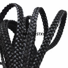 2m/lot approx 13x4mm Genuine Leather Rope Bracelet Jewelry Making Flat Braided Cord Rope Accessories Jewelry Findings Handmade 2024 - buy cheap