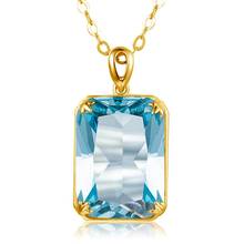 100% Real Silver 925 Necklace Pendant Aquamarine Women Jewelry Birthday Party Banquet Girl Accessories 2022 New Trendy 2024 - buy cheap