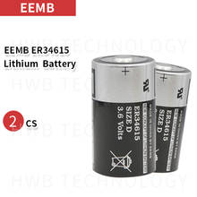 EEMB-batería de litio tipo D ER34615, instrumento medidor de agua inteligente, 3,6 V, 19000mAh, 2 unids/lote, Envío Gratis 2024 - compra barato