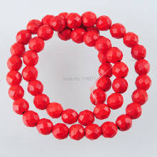 WOJIAER Natural Red Howlite Gem Stone Round Faceted Spacer 8MM Beads 15.5Inches PG3341 2024 - buy cheap
