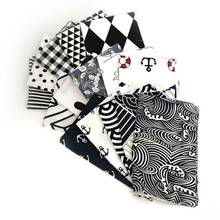 Black And White Twill Cotton Fabrics Handmade DIY Patchwork Fabric TJ1349 2024 - buy cheap