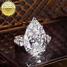 Anillo de diamante de moissanita 3ct, Oro Sólido de 18K, color D, VVS con certificado nacional 0010 2024 - compra barato