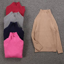 Suéter de malha de algodão para bebês, pulôver de outono e inverno para meninas e crianças, cor de doce 2024 - compre barato