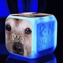LED 7 Color  Very Cute Husky dog Alarm Clocks Flash Electronic Digital Alarm Clock  For Kids room Night Light Clock Watches 2024 - buy cheap