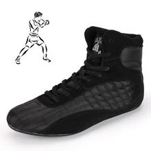 Zapatos de lucha al tobillo para hombre, zapatillas de boxeo ligeras para entrenamiento deportivo profesional, gimnasio, Sanda, zapato de combate 2024 - compra barato