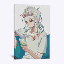 Imagem de personagem de anime para decoração caseira, poster de pedra do senku ishigami, pintura em tela da moda, arte de parede, impressão hd, quadro para sala de estar 2024 - compre barato