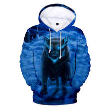 2020 design da marca lobo 3d padrão selvagem animal hoodies meninos hoodie com capuz das meninas das mulheres casual moletom com capuz roupas de rua topo 2024 - compre barato