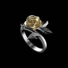 Retro Women Silver Colour Ring Plant Flower Petal Ring Engagement Wedding Ring Cocktail Party Jewelry Valentine Day Gift 2024 - buy cheap