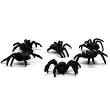 5pcs Horror 4.5cm Black Spider Haunted House Spider Web Bar Party Decoration Supplies Simulation Tricky Toy Halloween Decoration 2024 - buy cheap