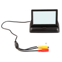 Складной цветной ЖК-дисплей 4,3 дюйма TFT монитор заднего вида для камеры заднего вида автомобиля 2024 - купить недорого