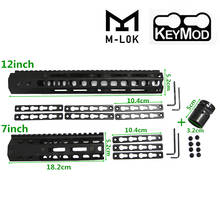 7 "12" дюймовый AR15 Бесплатная Keymod MLOK Handguard Пикатинни для Охота Тактический M4 M16 прицел горе 2024 - купить недорого