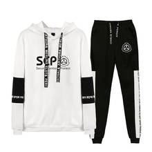 Scp Foundation White Hoodies+Black Sweatpants Spring Autumn Winter Men/Women Hoodies Sets Two Piece Set Scp Hooded Sweatshirt 2024 - buy cheap