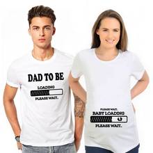 Dad To Be Baby Loading Couple T-Shirt Summer Funny Maternity Matching T Shirts Pregnancy Announcement Shirts Clothes Outfits 2024 - buy cheap