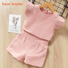 Bear Leader-conjuntos de ropa para niñas, trajes geniales de verano, Tops de fresa, camisas, pantalones cortos, traje 2024 - compra barato